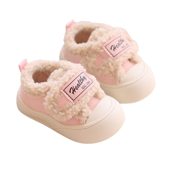 Dječje zimske casual tenisice s fleece unutrašnjom, niski gornji dio, kožni gornji dio, Velcro zatvarač, protuklizne, za uzrast 1–6 godina