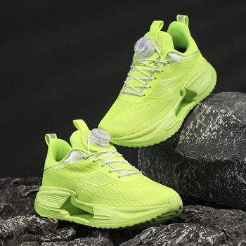 Dječje tenisice za trčanje s prozračnim mrežastim gornjim dijelom, gumom na potplatu, zatvaranje rotirajućom kopčom, otporne na habanje i protiv klizanja, za uzrast 4–16 godina, unisex