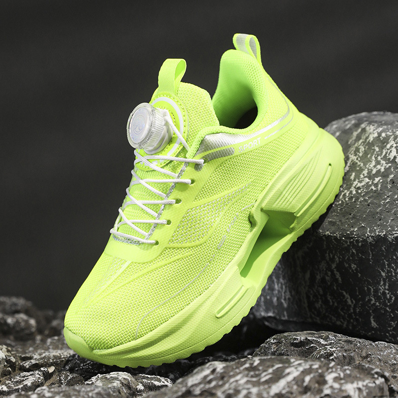 Dječje tenisice za trčanje s prozračnim mrežastim gornjim dijelom, gumom na potplatu, zatvaranje rotirajućom kopčom, otporne na habanje i protiv klizanja, za uzrast 4–16 godina, unisex