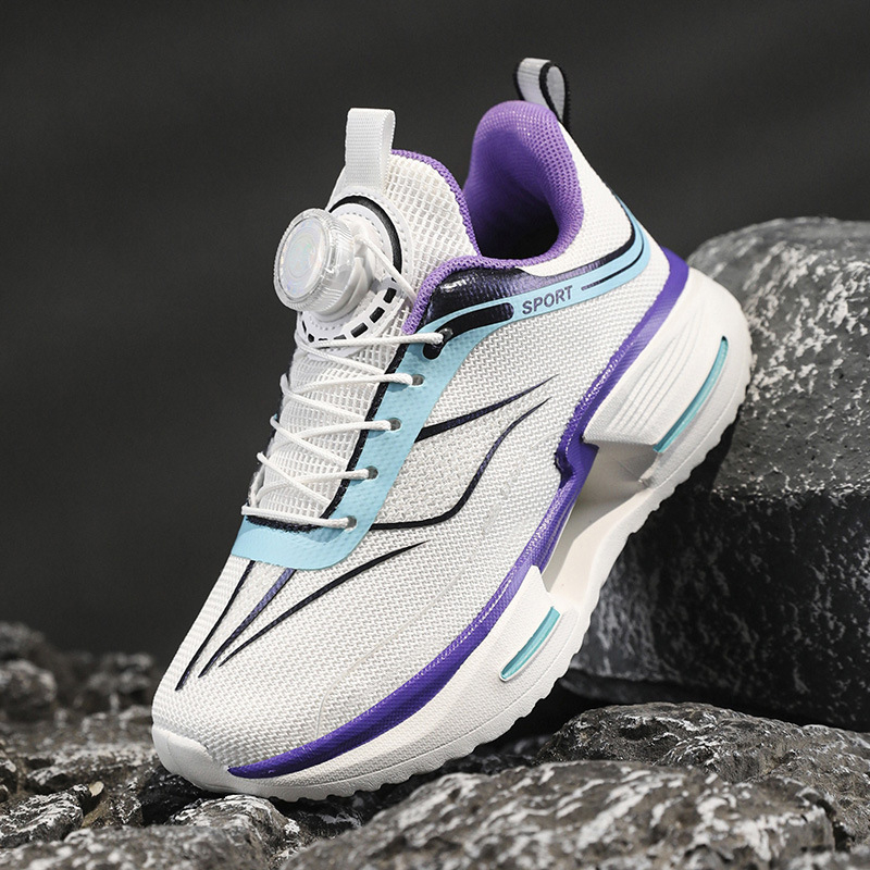 Dječje tenisice za trčanje s prozračnim mrežastim gornjim dijelom, gumom na potplatu, zatvaranje rotirajućom kopčom, otporne na habanje i protiv klizanja, za uzrast 4–16 godina, unisex