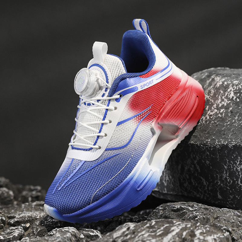 Dječje tenisice za trčanje s prozračnim mrežastim gornjim dijelom, gumom na potplatu, zatvaranje rotirajućom kopčom, otporne na habanje i protiv klizanja, za uzrast 4–16 godina, unisex