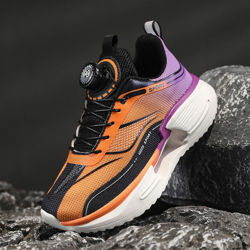 Dječje tenisice za trčanje s prozračnim mrežastim gornjim dijelom, gumom na potplatu, zatvaranje rotirajućom kopčom, otporne na habanje i protiv klizanja, za uzrast 4–16 godina, unisex