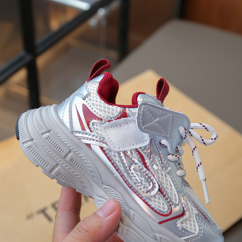 Dječje sportske tenisice - prozračan mrežasti gornji dio, protuklizna PVC potplat, Velcro zatvarač, unisex, za dob djece 4–12 godina