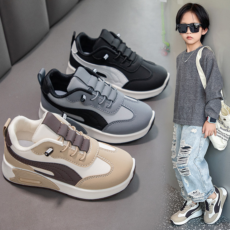 Dječje sportske tenisice za dječake – gornji dio od sintetičke kože, potplat od sintetičke gume, vodootporne i otporne na habanje, uzrast 4–12 godina