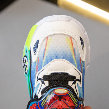 Muške tenisice za dječake, mrežasti gornji dio, crtani uzorak, gumeni potplat, Velcro zatvaranje, proljeće 2025