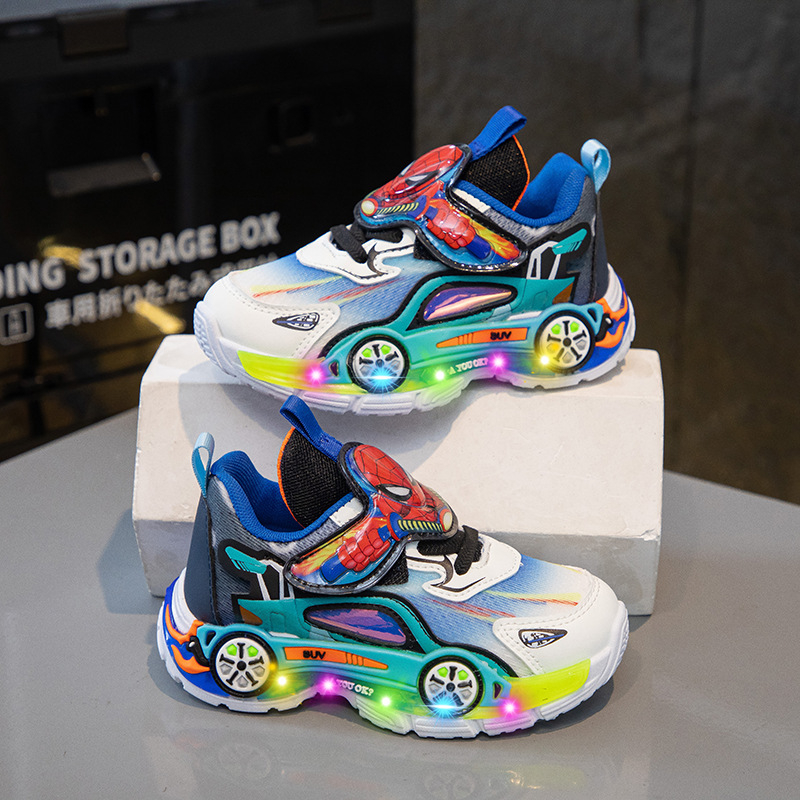 Muške tenisice za dječake, mrežasti gornji dio, crtani uzorak, gumeni potplat, Velcro zatvaranje, proljeće 2025