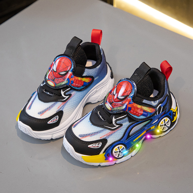 Muške tenisice za dječake, mrežasti gornji dio, crtani uzorak, gumeni potplat, Velcro zatvaranje, proljeće 2025