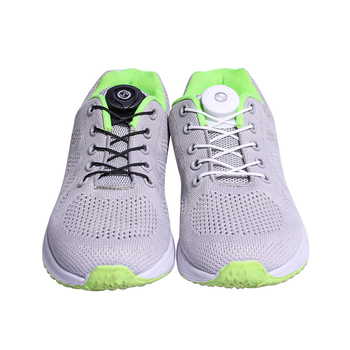 XD18 Bezvadu kurpju auklas ar rotējošu sprādzi – piemērotas kurpēm un ikdienas apaviem; stil: apaļa rotējoša sprādze, materiāls: neilons ar atstarojošām lentām; visām sezonām