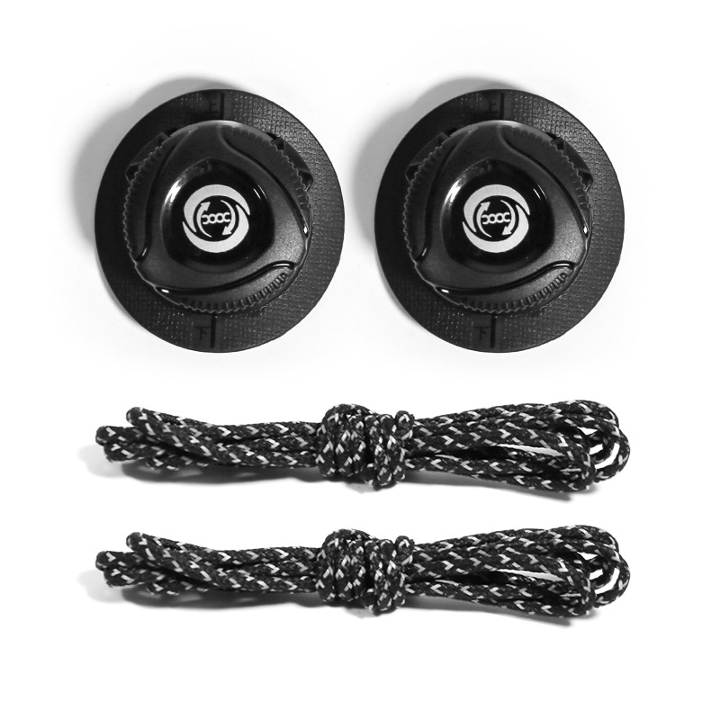 XD18 Bezvadu kurpju auklas ar rotējošu sprādzi – piemērotas kurpēm un ikdienas apaviem; stil: apaļa rotējoša sprādze, materiāls: neilons ar atstarojošām lentām; visām sezonām