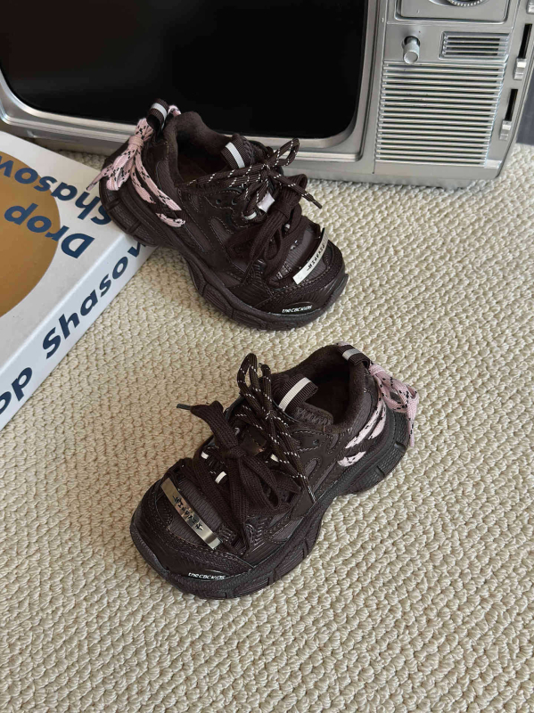 Unisex dječje tenisice u stilu Dad Shoes za jesen-zimu, gornji dio od mikrovlaknaste kože, potplat od gume i EVA, zatvarač na Velcro, prozračnost, protivklizne