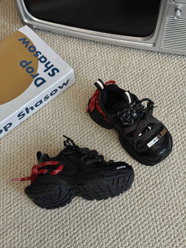 Unisex dječje tenisice u stilu Dad Shoes za jesen-zimu, gornji dio od mikrovlaknaste kože, potplat od gume i EVA, zatvarač na Velcro, prozračnost, protivklizne