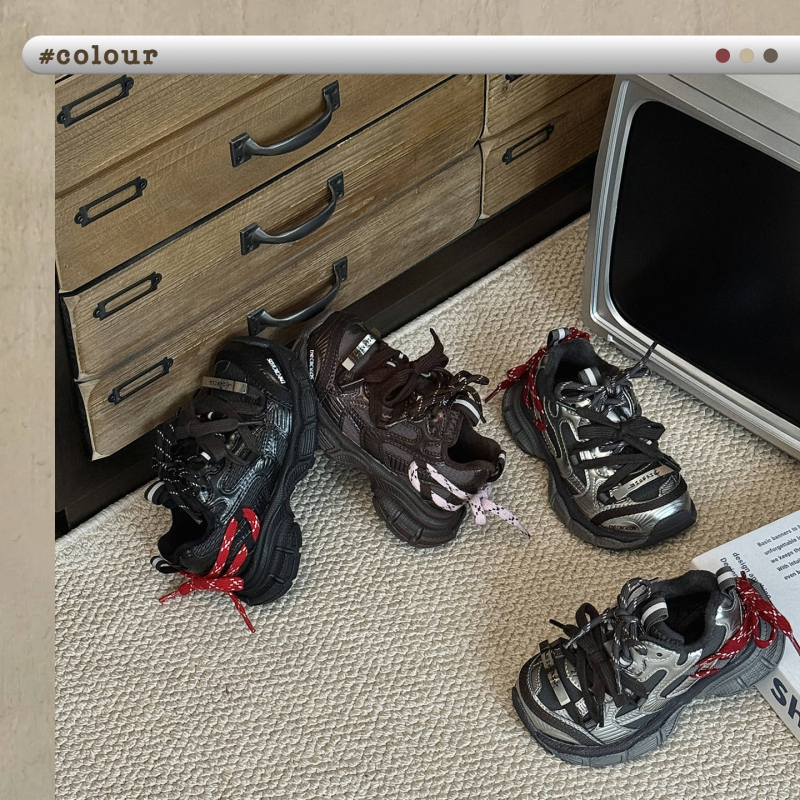 Unisex dječje tenisice u stilu Dad Shoes za jesen-zimu, gornji dio od mikrovlaknaste kože, potplat od gume i EVA, zatvarač na Velcro, prozračnost, protivklizne