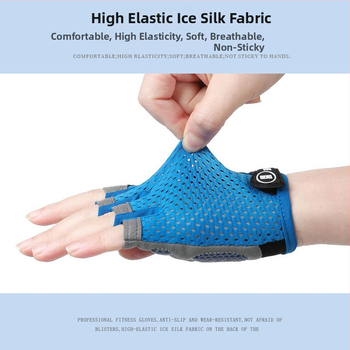 Dječje rukavice za sport s pola prsta, prozračne, poliester, protuklizne, za uzrast 3–14 godina