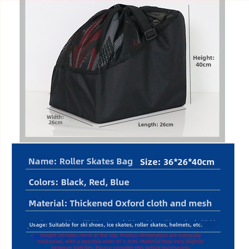 Kaixiu soma slēpošanas kurpēm un rolīšu skrejām — elpojoša uzglabāšanas un organizēšanas soma bērniem