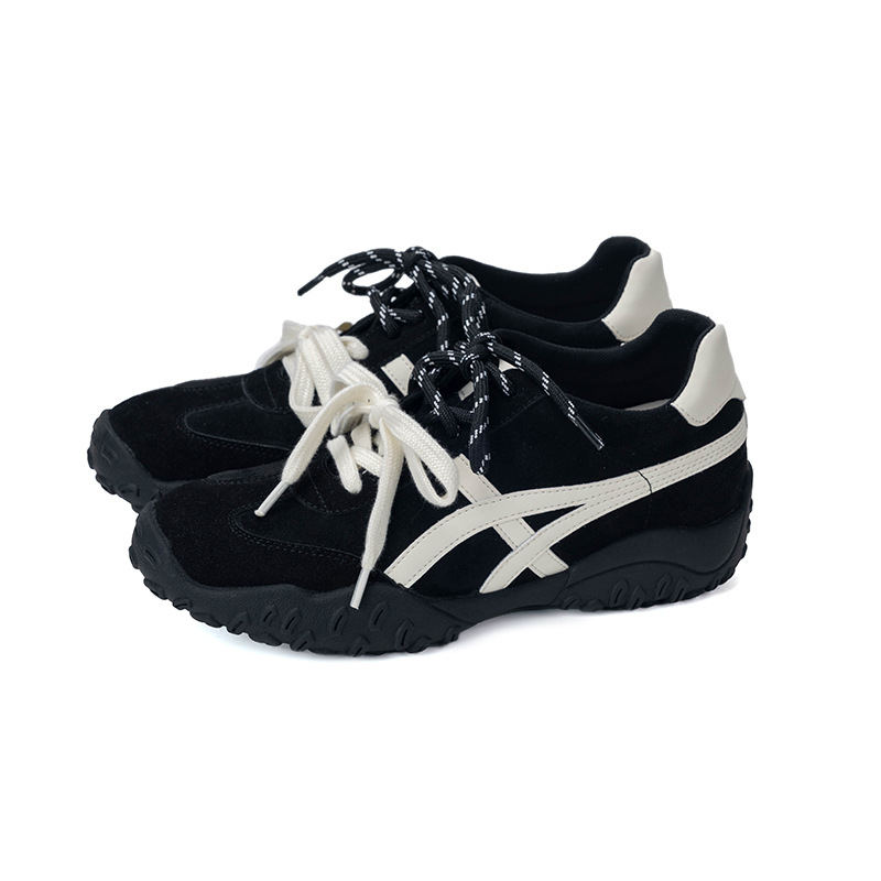 Ženske tenisice od prave kože s debelim potplatom za povećanje visine, visok dizajn 3–7 cm, gumena potplat, prednje vezivanje