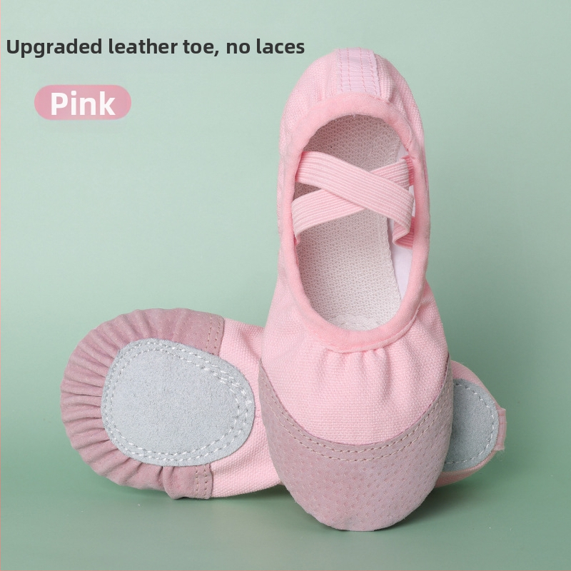 Plesne cipele za djecu i odrasle – platnene gornji dio, kožna potplata; dišuće, lagane, otporne na habanje; pogodne za balet i moderni ples