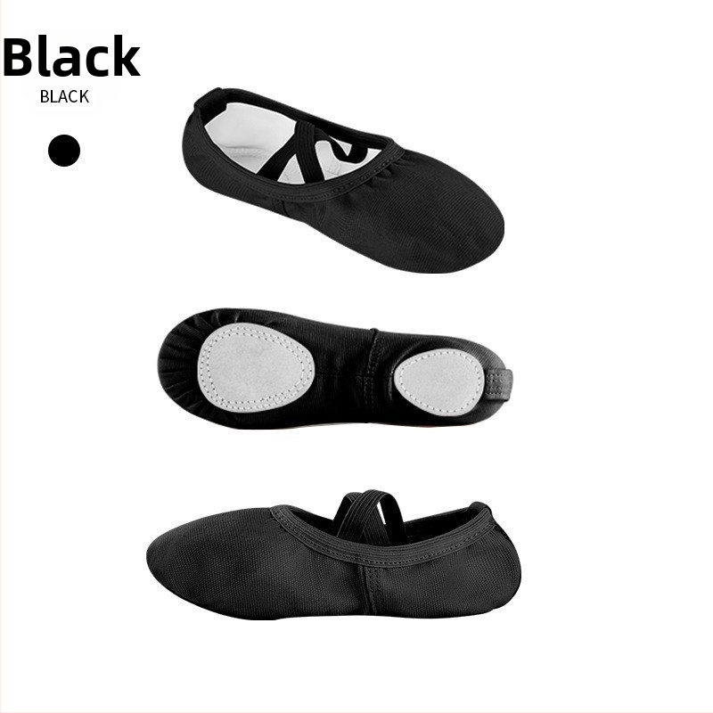 Dječje tenisice za jogu, gornji dio od platna, potplat od kože goveda, prozračne i lagane, za balet, moderni ples i latino ples