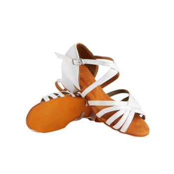 Latino plesne cipele za djecu, mekana potplata od jelene kože, gornji dio od sintetičke kože i svile, prozračne, lagane, apsorpcija udaraca, za balet, moderni ples i latino ples