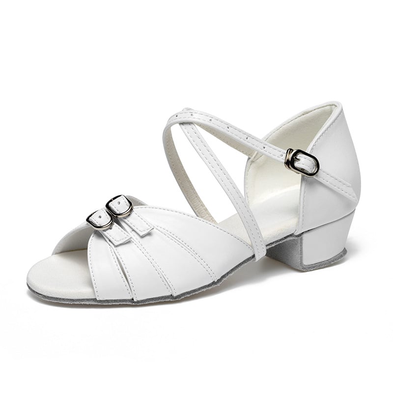 Dječje latinsko plesne cipele za djevojčice, gornji dio od sintetičke kože, potplat od brušene kože, lagane