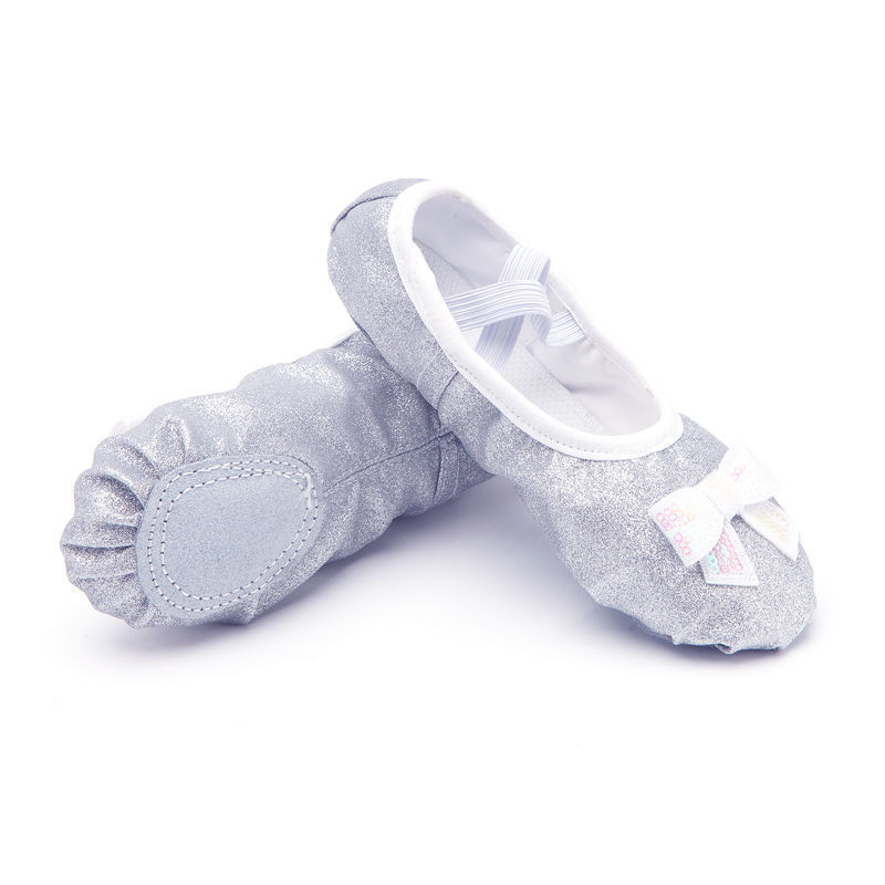 Dječje baletanke s mekanom kožnom sole, gornji dio od pamuka, dizajn mačje šape – za djevojčice, plesne probe