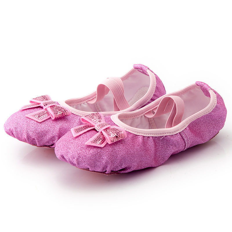 Dječje baletanke s mekanom kožnom sole, gornji dio od pamuka, dizajn mačje šape – za djevojčice, plesne probe