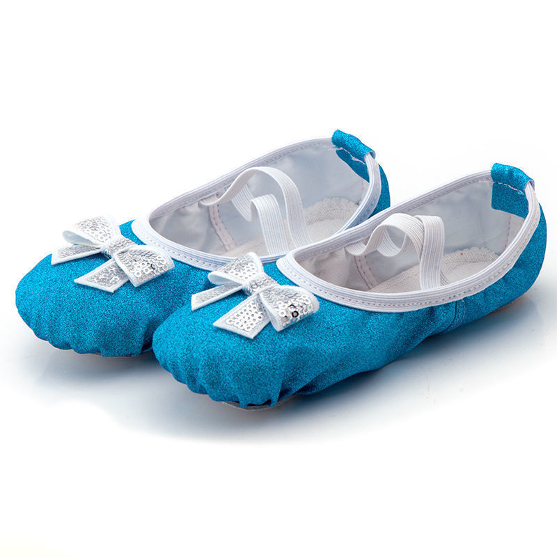 Dječje baletanke s mekanom kožnom sole, gornji dio od pamuka, dizajn mačje šape – za djevojčice, plesne probe