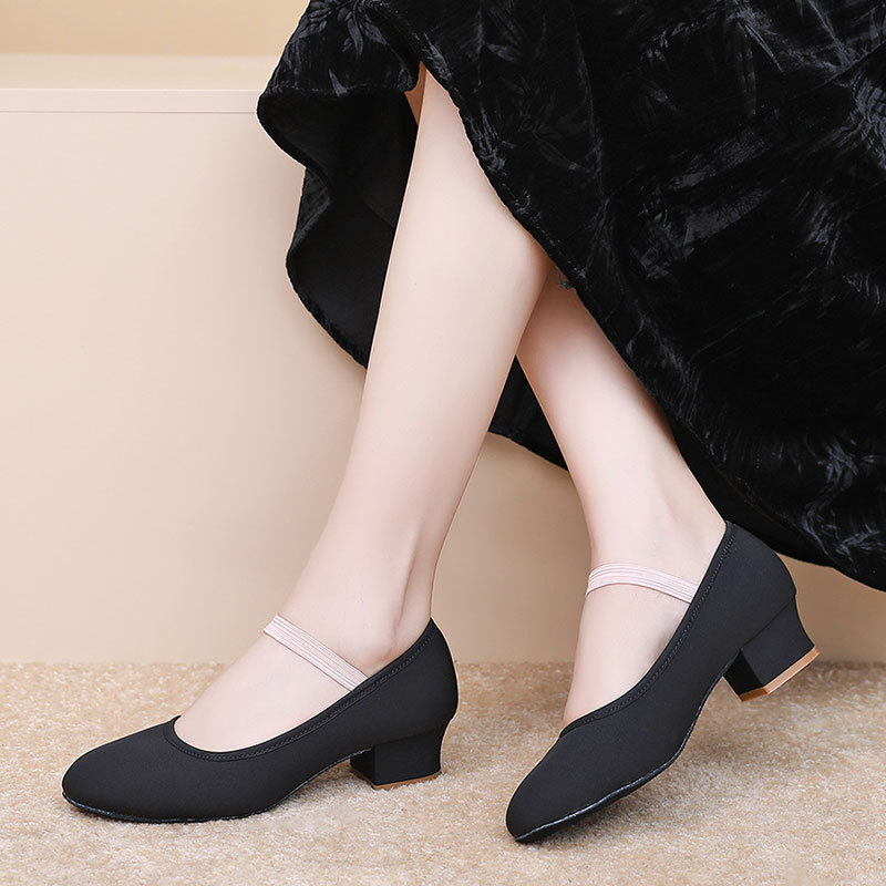 Dječje ženske baletne cipele za trening, prozračne, lagane, kožna potplata, gornji dio od pamuka, za balet, moderni ples i latino