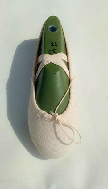 Dječje plesne cipele za balet, platneni gornji dio, kožna đonova