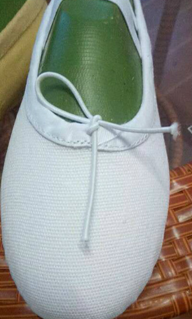 Dječje plesne cipele za balet, platneni gornji dio, kožna đonova