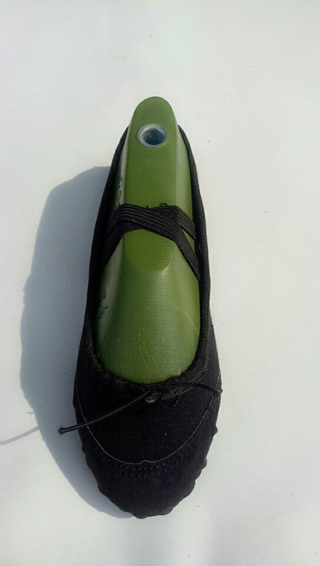 Dječje plesne cipele za balet, platneni gornji dio, kožna đonova