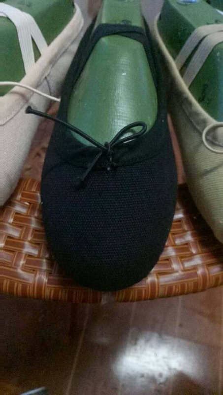 Dječje plesne cipele za balet, platneni gornji dio, kožna đonova