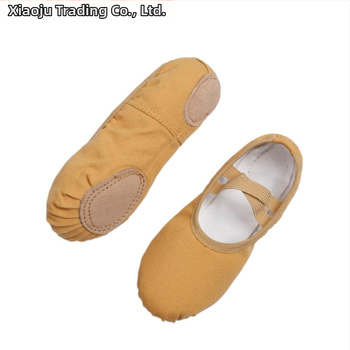 Xiaoju profesionálne baletné topánky pre deti a dievčatá, dizajn mačacích labiek, Morandi s mäkkou EVA podrážkou