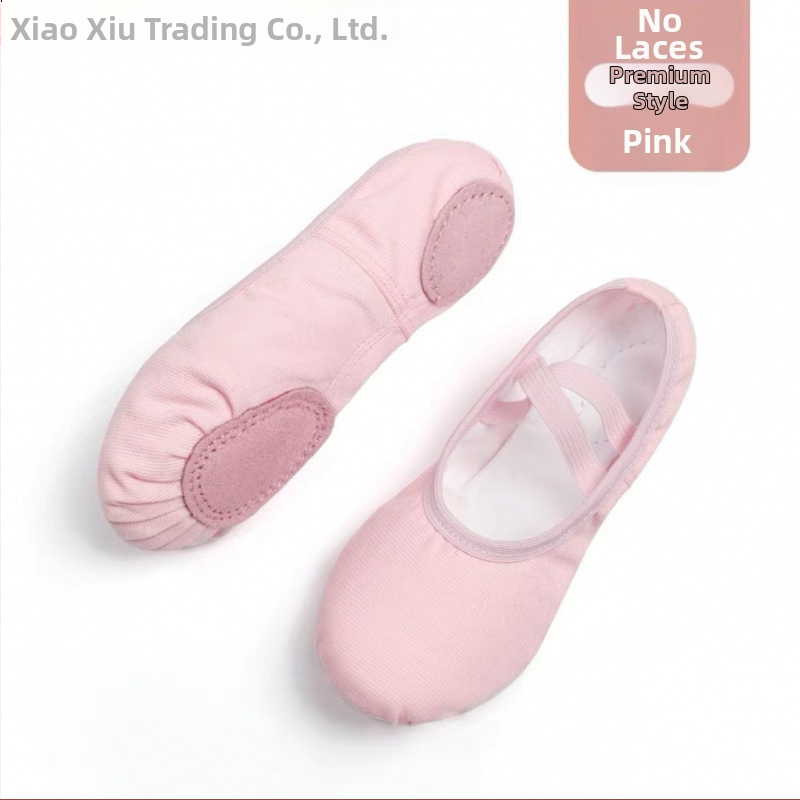 Xiaoju profesionálne baletné topánky pre deti a dievčatá, dizajn mačacích labiek, Morandi s mäkkou EVA podrážkou