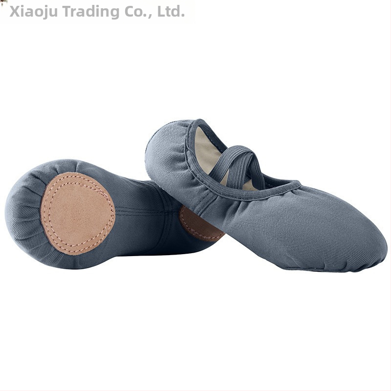Xiaoju profesionálne baletné topánky pre deti a dievčatá, dizajn mačacích labiek, Morandi s mäkkou EVA podrážkou