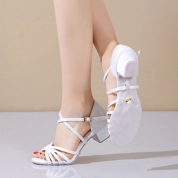 Gyerekek latin tánc cipő, puha bőrtalp, könnyű, csúszásmentes, kopásálló