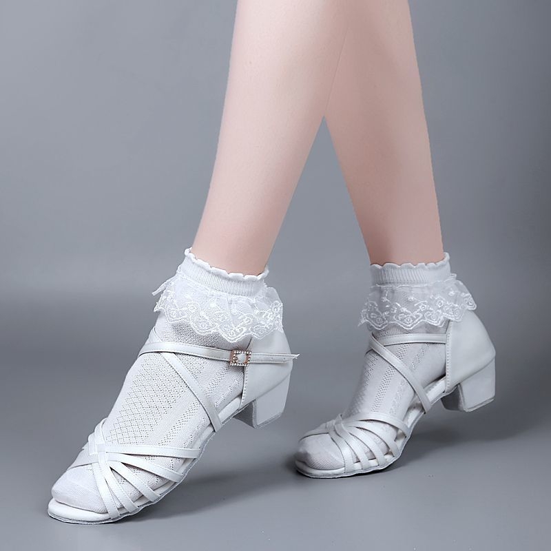 Gyerekek latin tánc cipő, puha bőrtalp, könnyű, csúszásmentes, kopásálló