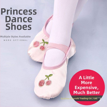 Vaikų šokių bateliai mergaitei, šilko viršus, minkšta pada, princesės stilius, Pekinės operos šokiui (Amžius: 2 metai; Viršus: šilkas; Minkšta pada; Stilius: princesė; Šokis: Pekinės operos)