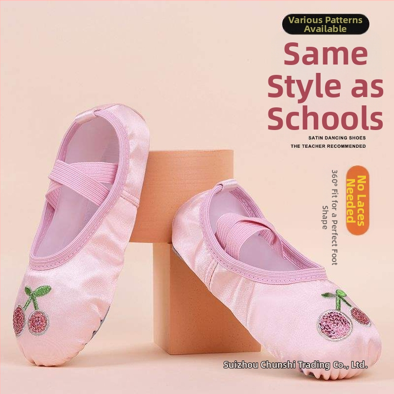 Vaikų šokių bateliai mergaitei, šilko viršus, minkšta pada, princesės stilius, Pekinės operos šokiui (Amžius: 2 metai; Viršus: šilkas; Minkšta pada; Stilius: princesė; Šokis: Pekinės operos)