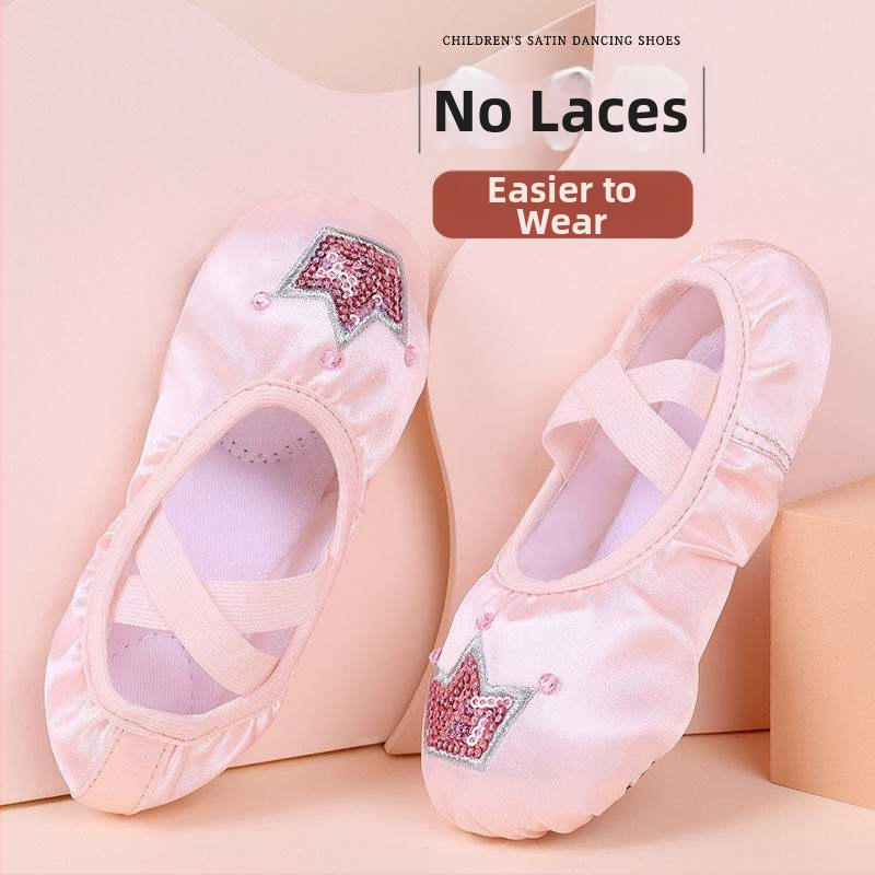 Vaikų šokių bateliai mergaitei, šilko viršus, minkšta pada, princesės stilius, Pekinės operos šokiui (Amžius: 2 metai; Viršus: šilkas; Minkšta pada; Stilius: princesė; Šokis: Pekinės operos)