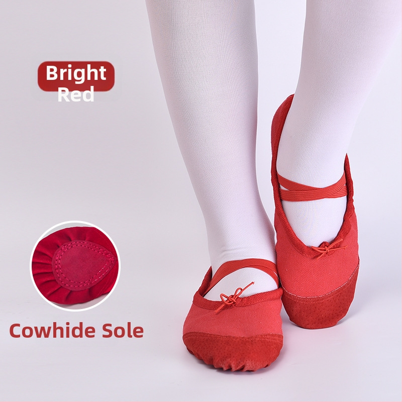 Baleto bateliai moterims ir mergaitėms su minkšta padu, drobės viršus, baleto treniruočių bateliai be odinio piršto