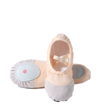 Παιδικά παπούτια χορού για μπαλέτο, μοντέρνους και λατινικούς χορούς — unisex, μαλακή σόλα, αναπνέοντα, ελαφριά (άνω μέρος: καμβάς, βαμβάκι; σόλα: βαμβακερός καμβάς; πάχος: μεσαίο)