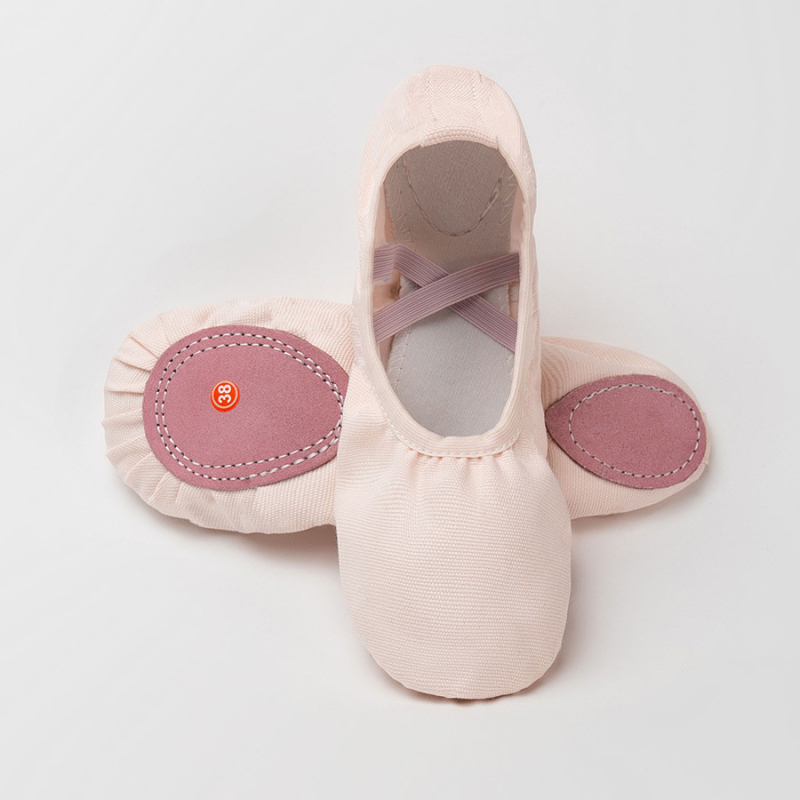 Παιδικά παπούτια χορού για μπαλέτο, μοντέρνους και λατινικούς χορούς — unisex, μαλακή σόλα, αναπνέοντα, ελαφριά (άνω μέρος: καμβάς, βαμβάκι; σόλα: βαμβακερός καμβάς; πάχος: μεσαίο)