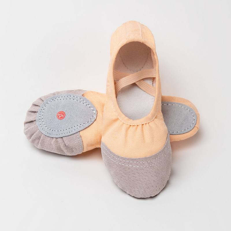 Παιδικά παπούτια χορού για μπαλέτο, μοντέρνους και λατινικούς χορούς — unisex, μαλακή σόλα, αναπνέοντα, ελαφριά (άνω μέρος: καμβάς, βαμβάκι; σόλα: βαμβακερός καμβάς; πάχος: μεσαίο)