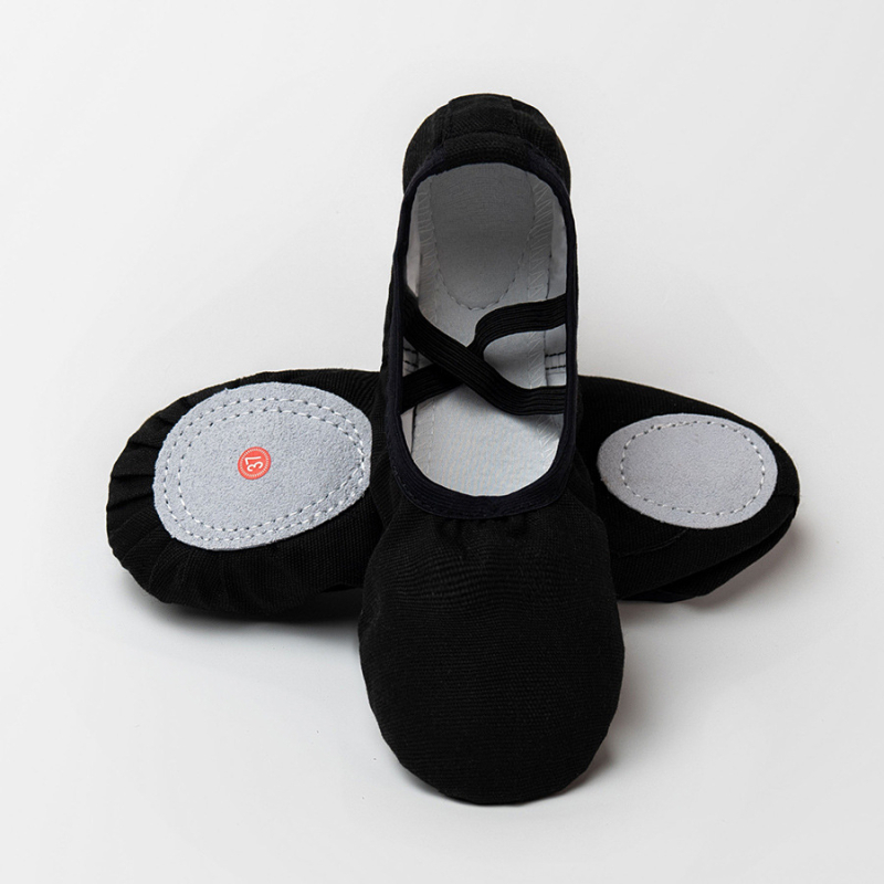 Παιδικά παπούτια χορού για μπαλέτο, μοντέρνους και λατινικούς χορούς — unisex, μαλακή σόλα, αναπνέοντα, ελαφριά (άνω μέρος: καμβάς, βαμβάκι; σόλα: βαμβακερός καμβάς; πάχος: μεσαίο)