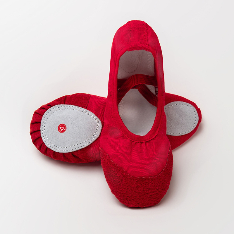 Παιδικά παπούτια χορού για μπαλέτο, μοντέρνους και λατινικούς χορούς — unisex, μαλακή σόλα, αναπνέοντα, ελαφριά (άνω μέρος: καμβάς, βαμβάκι; σόλα: βαμβακερός καμβάς; πάχος: μεσαίο)