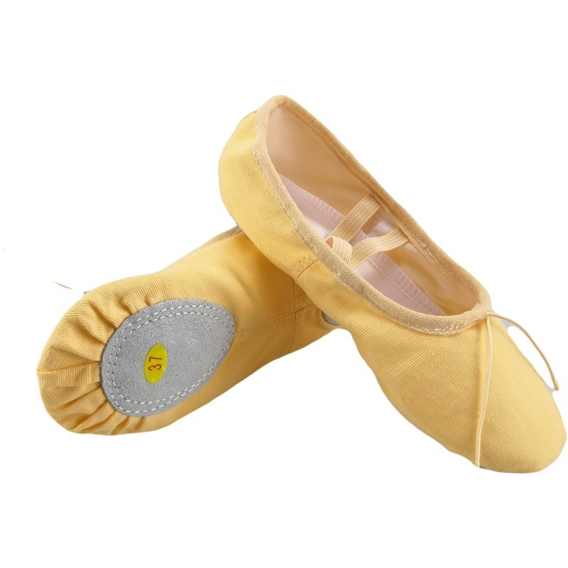 Παπούτσια Χορού για Μπαλέτο - Ελαφριά, Αναπνέοντα, Άνω μέρος από Βαμβάκι, Σόλα από Δέρμα Αγελάδας, Unisex