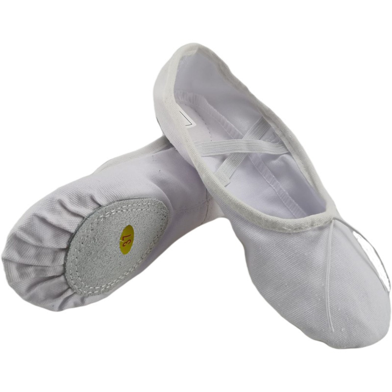 Παπούτσια Χορού για Μπαλέτο - Ελαφριά, Αναπνέοντα, Άνω μέρος από Βαμβάκι, Σόλα από Δέρμα Αγελάδας, Unisex