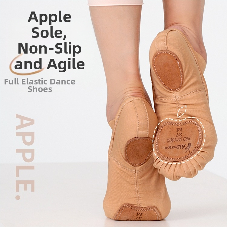 Unisex baleta kurpes ar mīkstu zoli ķīniešu klasiskajam deju stilam – baleta nodarbības bērniem un pieaugušajiem (Zoles materiāls: MD; Lietošana: Balets)
