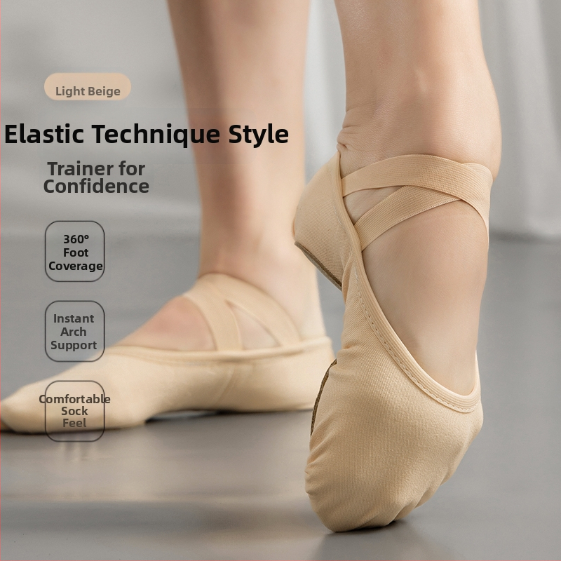 Unisex baleta kurpes ar mīkstu zoli ķīniešu klasiskajam deju stilam – baleta nodarbības bērniem un pieaugušajiem (Zoles materiāls: MD; Lietošana: Balets)