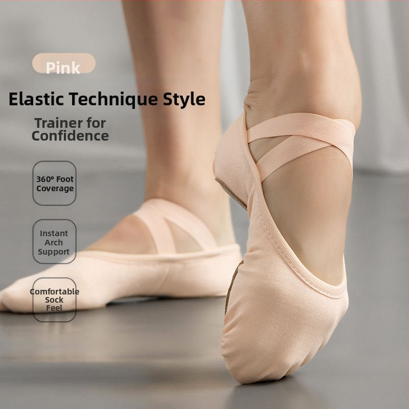 Unisex baleta kurpes ar mīkstu zoli ķīniešu klasiskajam deju stilam – baleta nodarbības bērniem un pieaugušajiem (Zoles materiāls: MD; Lietošana: Balets)